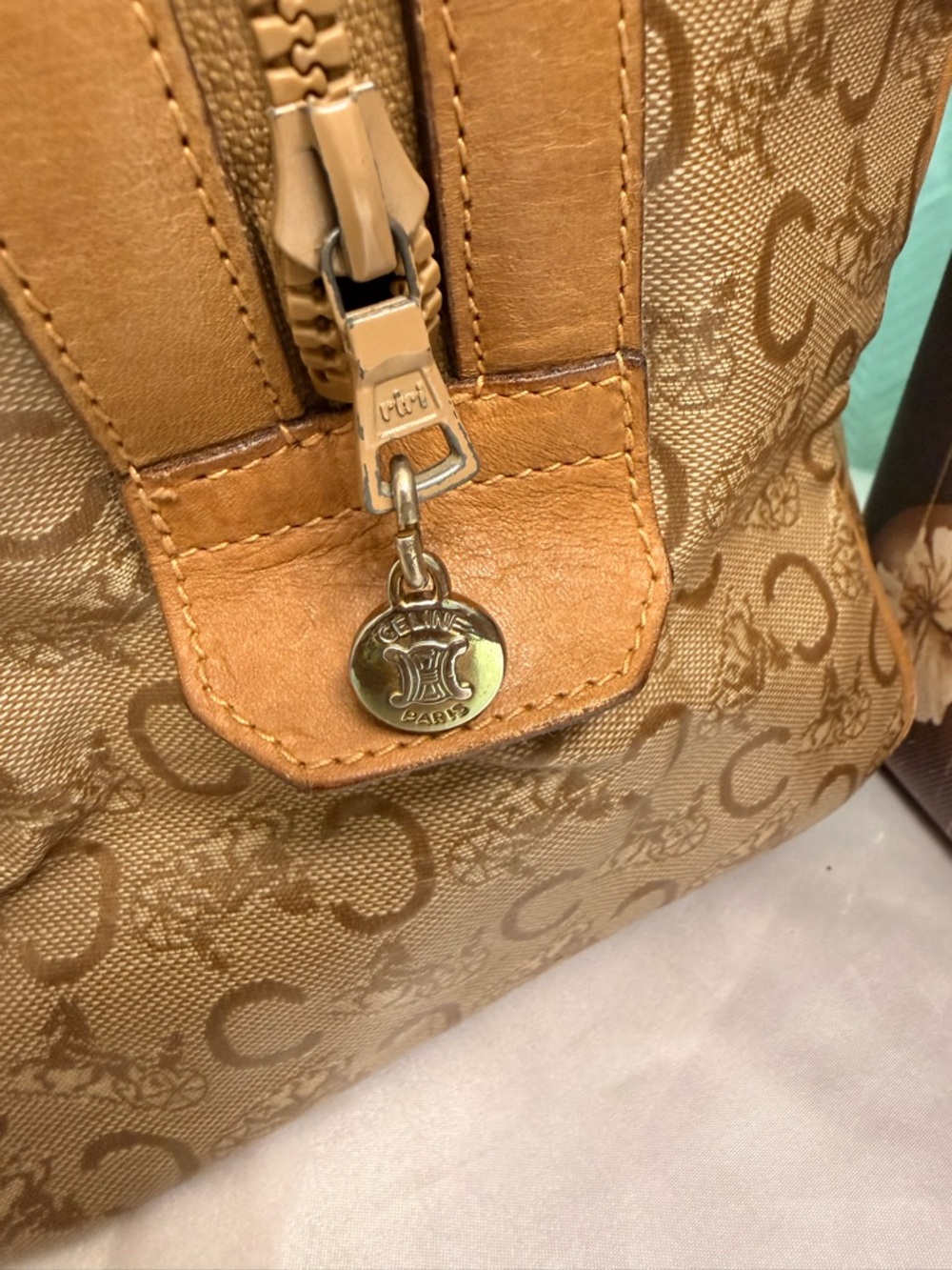EUC - VINTAGE Celine Macadam Boston Satchel - Picture 10 of 12